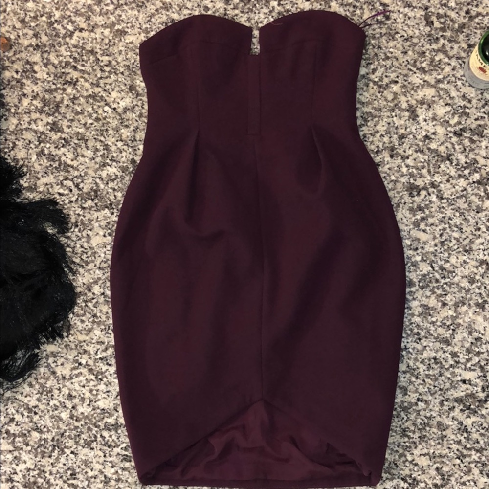 Keepsake hi-lo sheeth dress sweetheart neckline